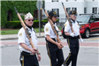 Franklin Vets John Milot, Dawn Anderson and Patrick Doyle marched in the 2024 Memorial Day Parade