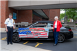 Veteran Joe Landry drove Rose Turco, the 2024 Memorial Day Parade Grand Marshal, in the parade.