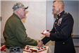 Veteran Joe Collins meets Major Travis Bowser USMC (Retired) of Franklin