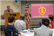 Purple Heart recipient Robert Gardner was the emcee at the August 7, 2021 Purple Heart Day Luncheon
