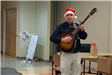 Volunteer Guitar Instructor Jamie Barrett at the Tune It out Class - December 14, 2021