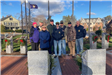 Volunteers hung holiday wreaths on the Veterans Memorial Walkway to honor Franklins 45 Fallen Heroes