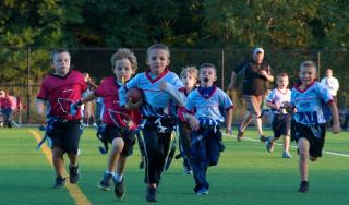 Kids Playing Flag Football