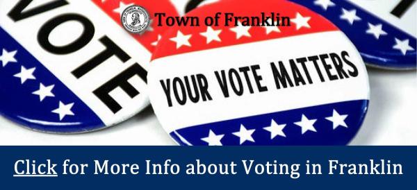 Town of Franklin Voting Banner