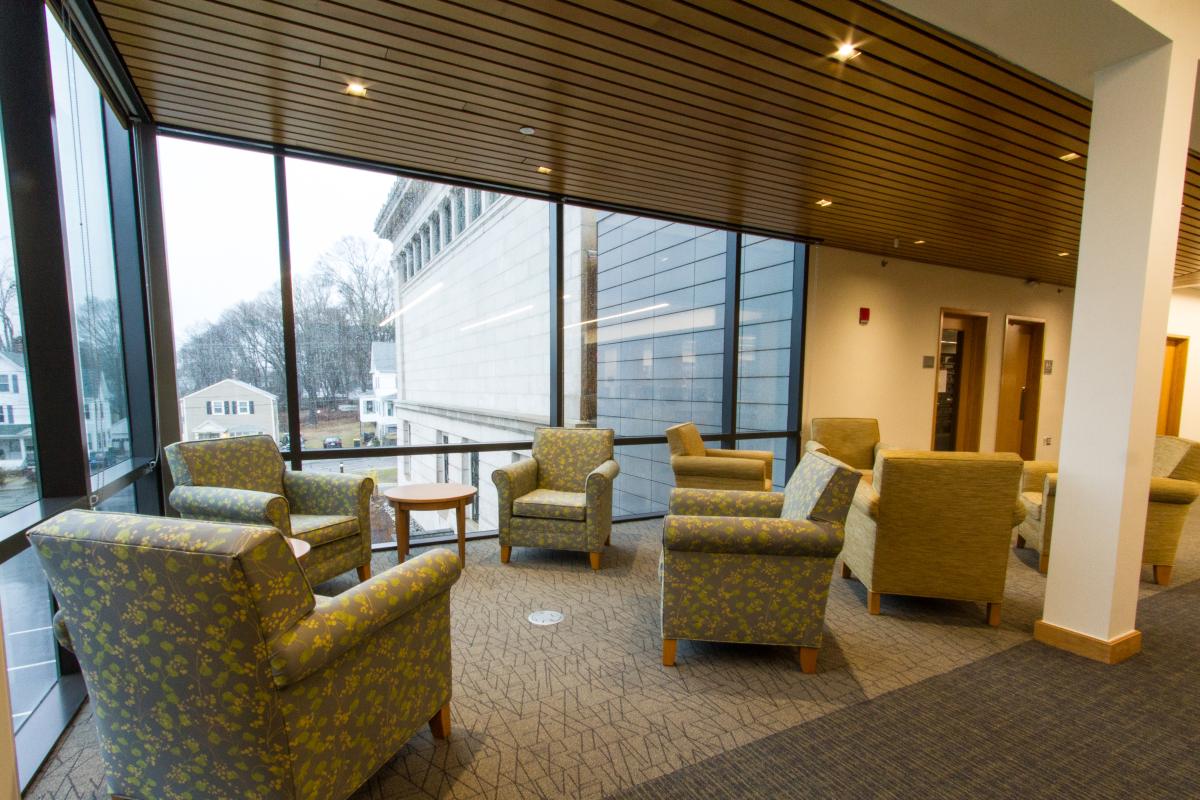 Seating Area Next to Large Windows