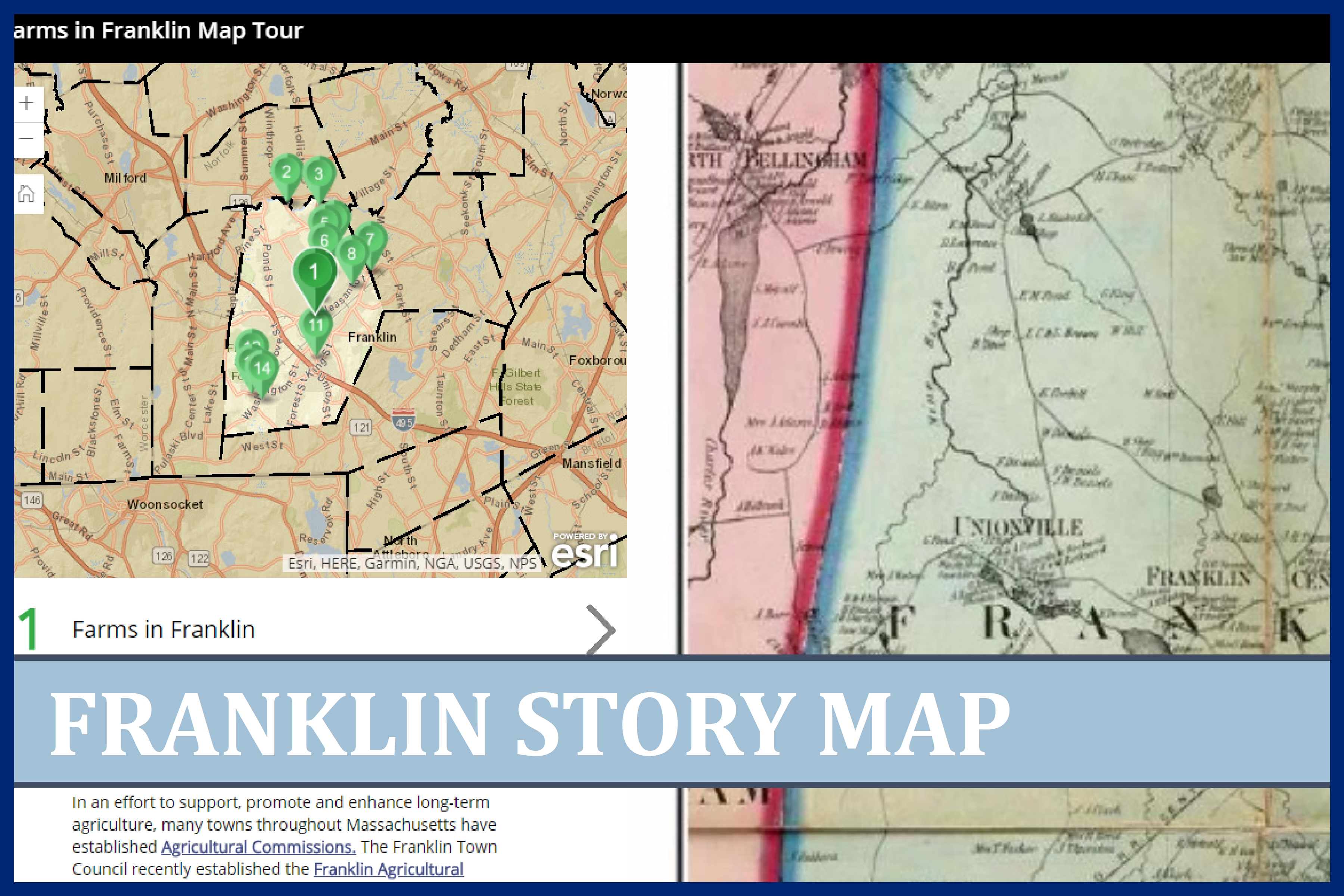 Farms in Franklin story map image