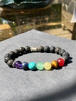 chakra lava bead bracelet