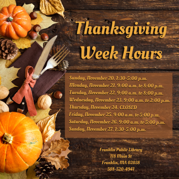 Thanksgiving Week Hours