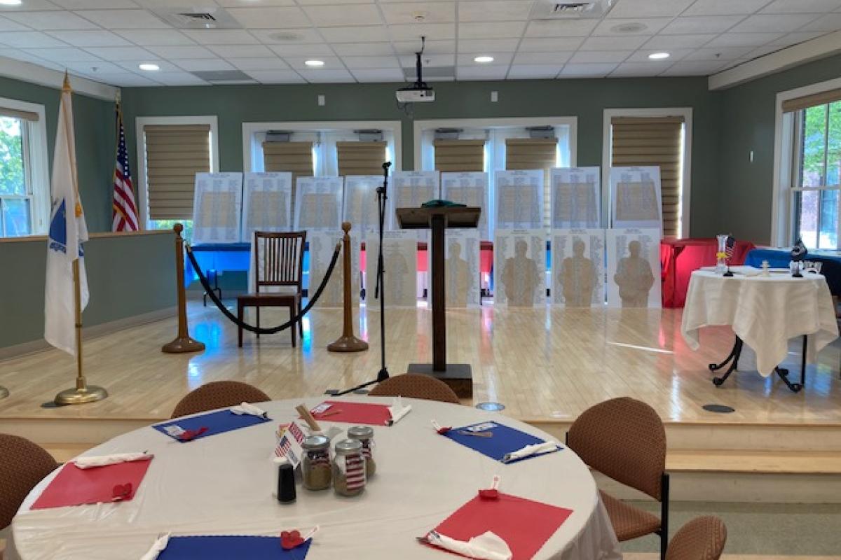 The Senior Center Cafe was decked out for the 2022 Memorial Day Breakfast