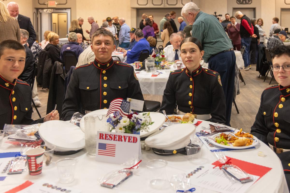 Assabet Valley RTHS JR ROTC Cadets were guests at Franklin's 2023 Veterans' Day Luncheon.(Photo by Linda Rondeau)
