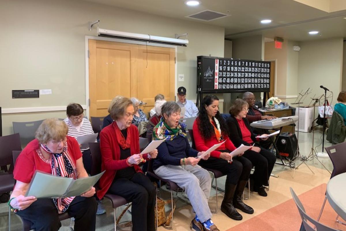 The Franklin Silvertones performed holiday and military tunes for our December 2022 Veterans' Coffee Social 