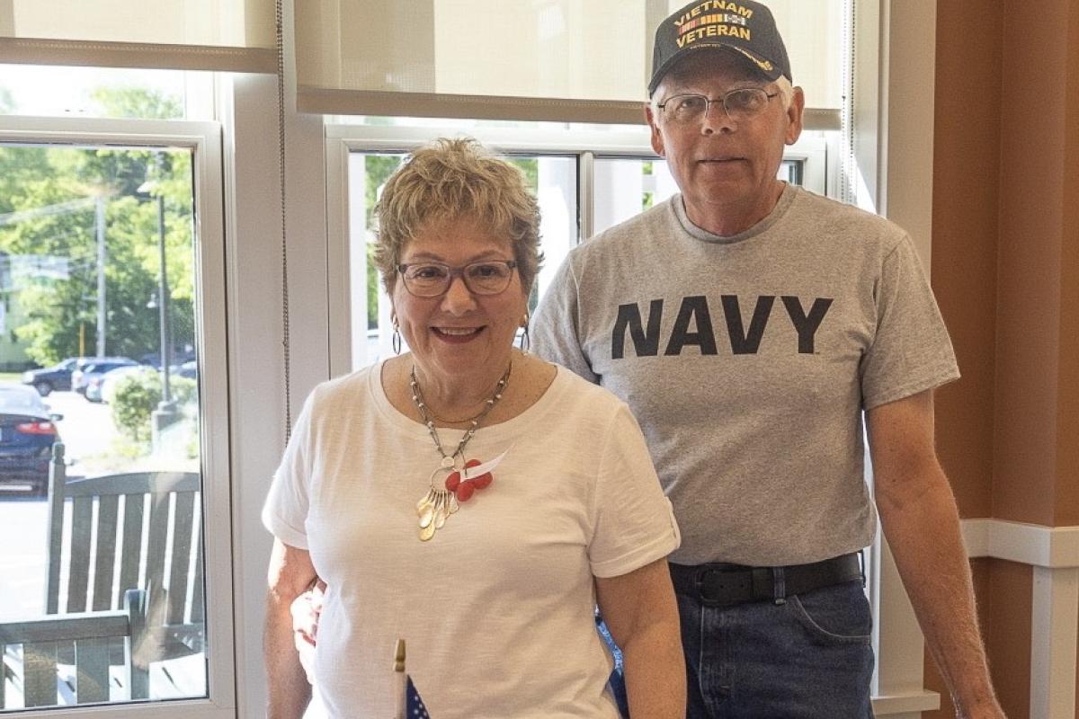 Veteran Joe Lesica and his wife Kathy at the 2023 Memorial Day Breakfast. (Photo by Linda Rondeau)