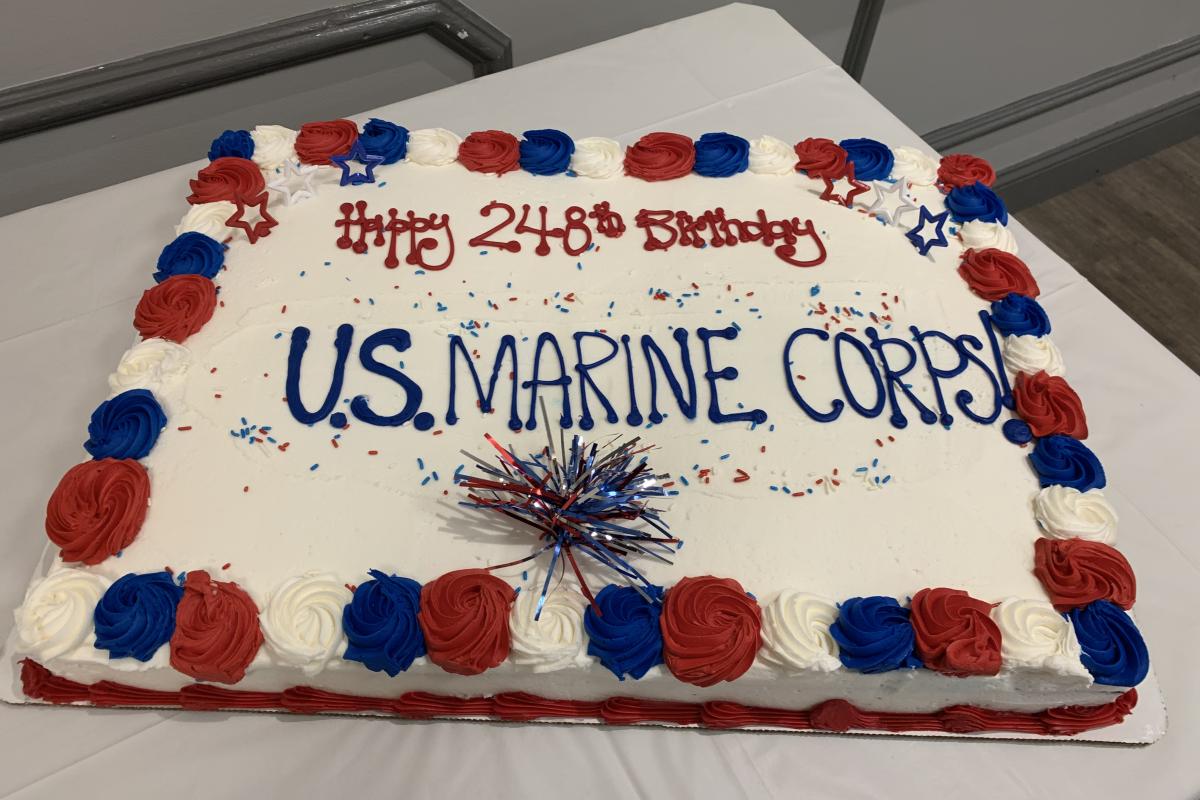 The U.S. Marine Corps 248th Birthday was celebrated at the Veterans' Day Luncheon on 11.10.23