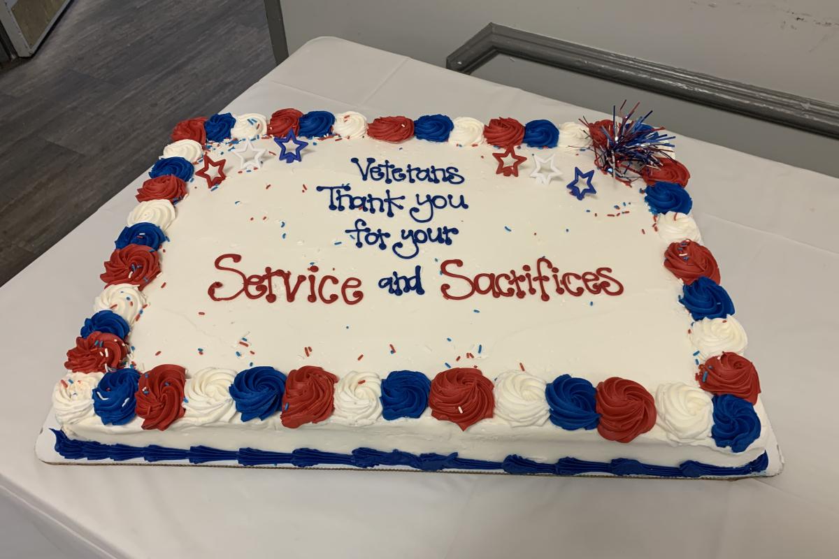 Cake at the Veterans' Day Luncheon at the Elks Lodge - 11.10.23