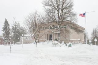 Franklin Library snowstorm