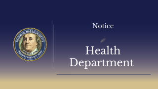 Message from the Health Department