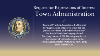 Request for Expressions of Interest for the purchase or lease and redevelopment of the South Franklin Congregational Meeting Hou