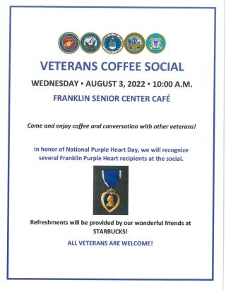 All vets are welcome!