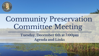 Community Preservation Committee Meeting