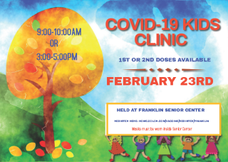 COVID-19 Kids Vaccine Clinic February 23rd, 2022