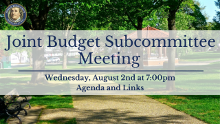 Joint Budget Subcommittee Meeting - August 2, 2023 at 7 PM