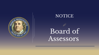 Notice from the Board of Assessors Franklin
