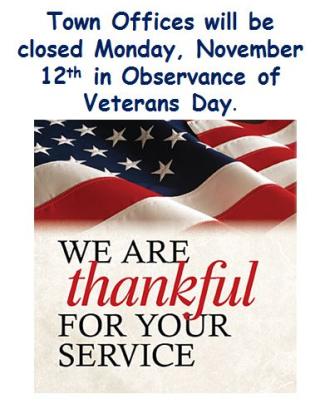 Veterans Holiday Closing