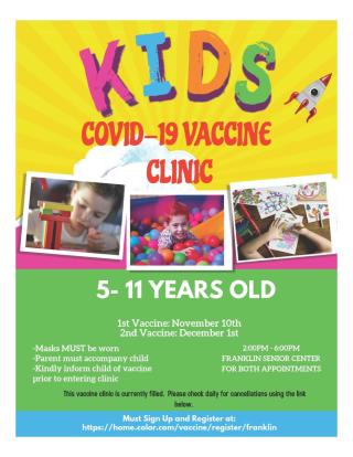Youth COVID-19 Clinic Update Flyer - All appointments filled
