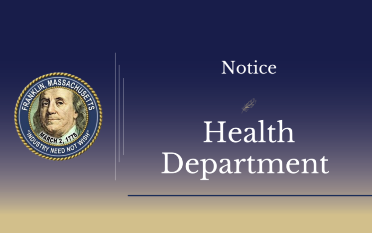 Message from the Health Department