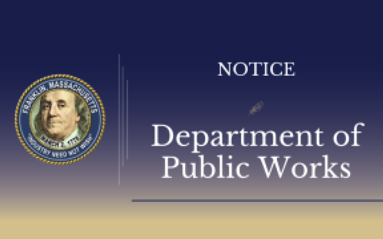 DPW Notice - Water Conservation Measures Now in Effect