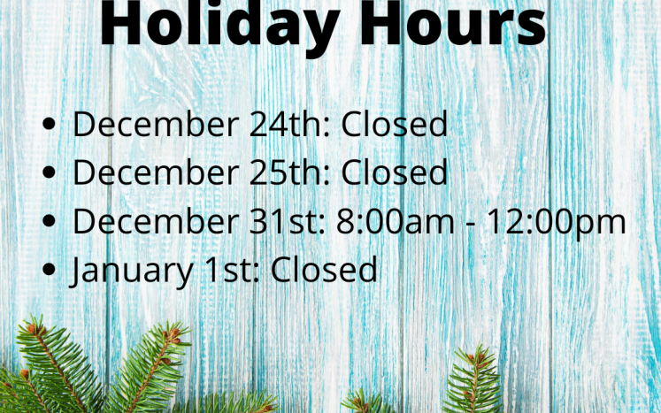 Holiday hours 