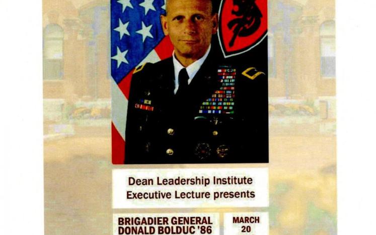 Dean Leadership Institute Presents Brig. General Donald Bolduc '86