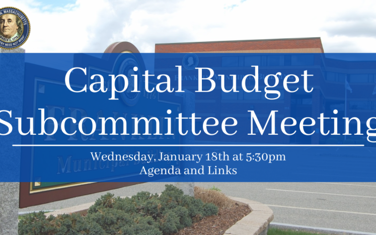Capital Budget Subcommittee Meeting - January 18th, 2023
