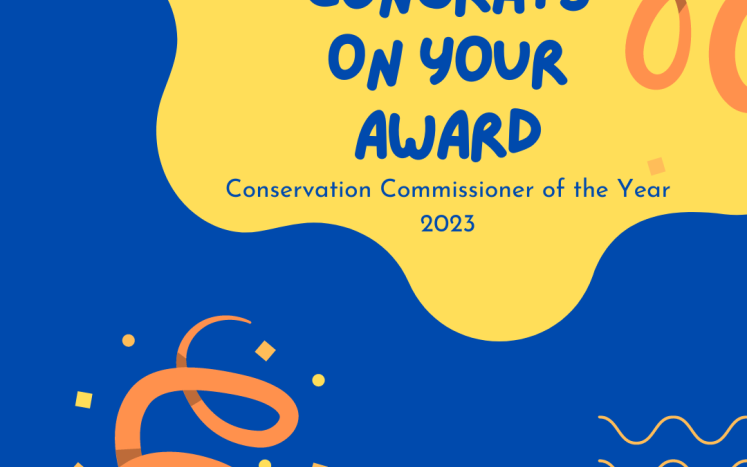 Congrats on Your Award - Conservation Commissioner of the Year Award