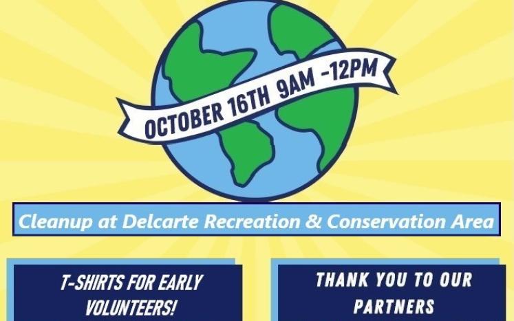 Earth Day 2021 Delcarte Cleanup Event on October 16, Volunteers Welcome