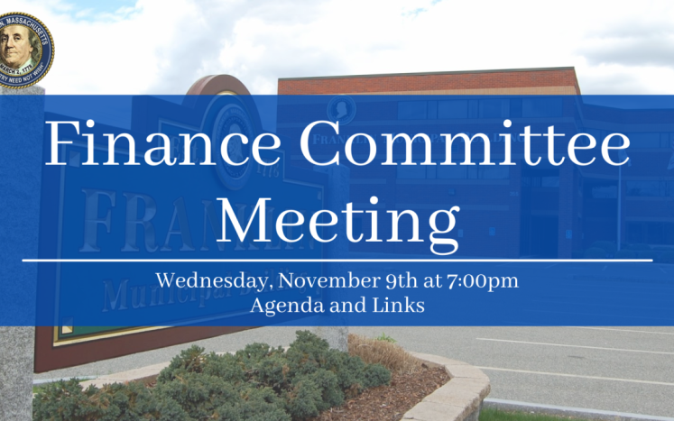 Finance Committee Meeting - November 9th, 2022