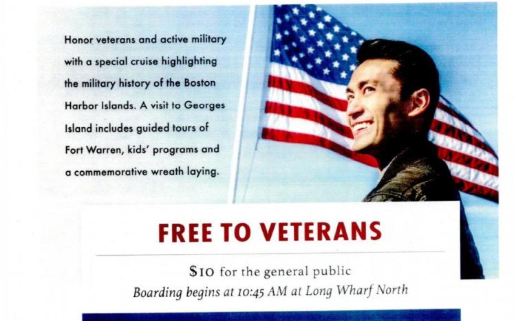 FREE Harbor Cruise Honoring Vets and Active Military