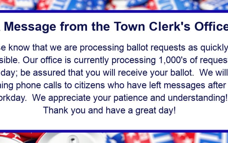 A Message from the Town Clerk's Office 