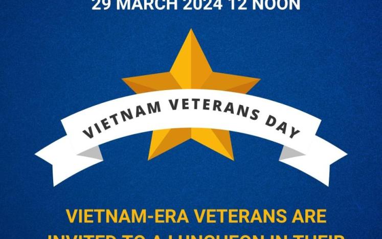 VFW Luncheon for Vietnam-Era Veterans 29 March 2024